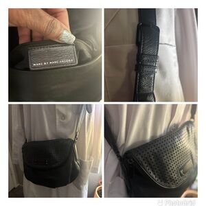 Marc By Marc Jacobs Black Crossbody Bag with Mesh Texture